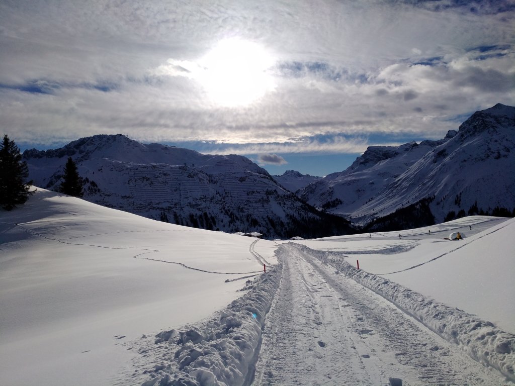 Präparierter Winterwanderweg