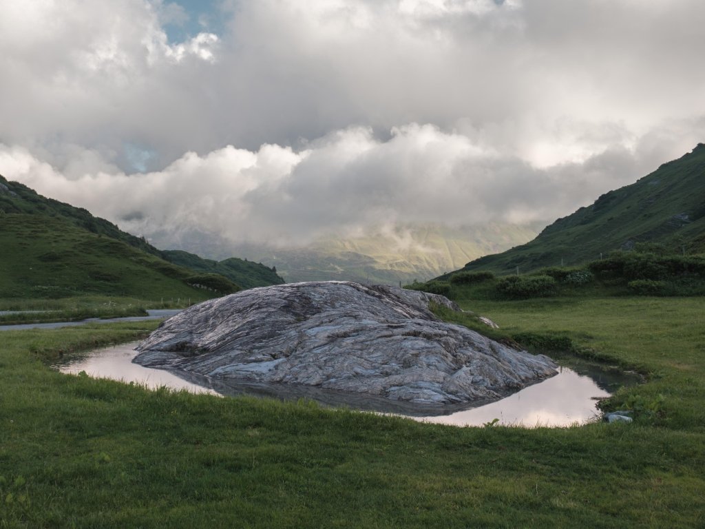 Wasserscheide am Flexenpass